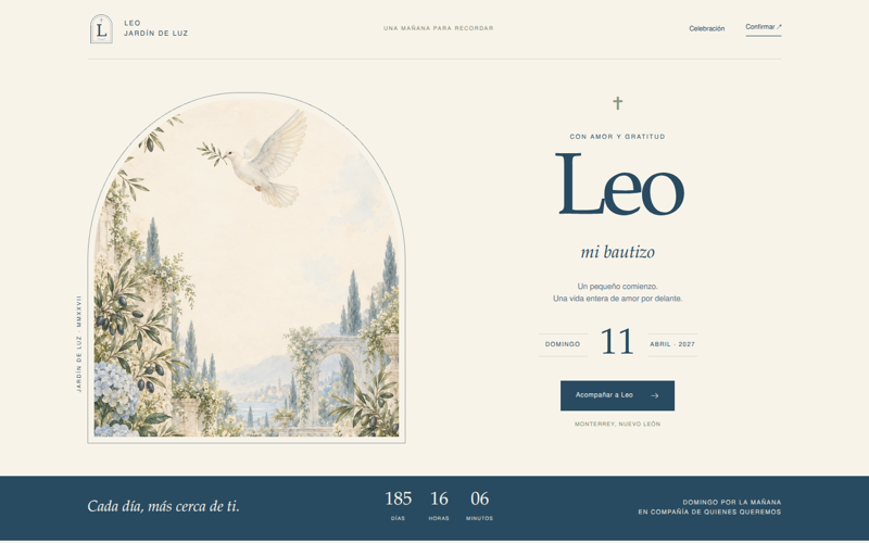 Bautizo de Leo · Interactiva